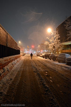 Snowy footsteps